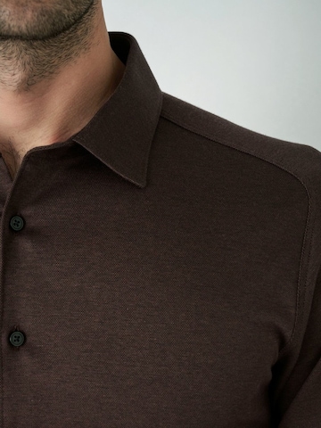 DESOTO Slim fit Business shirt in Brown