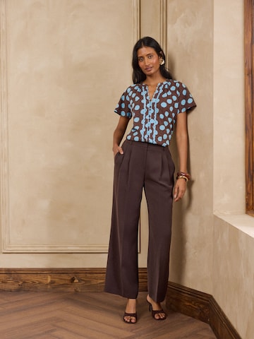 Camicia da donna di love & roses in marrone