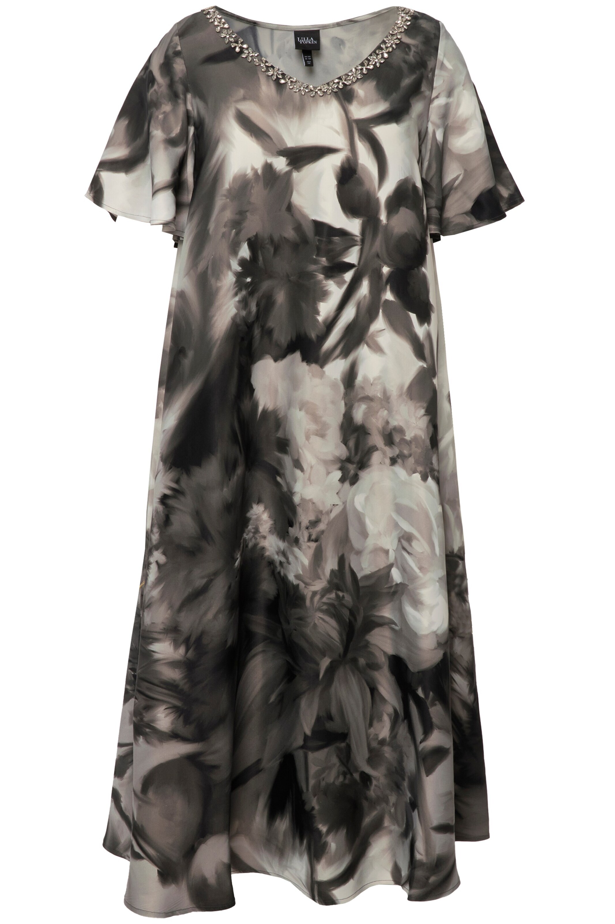 Ulla Popken Jurk in Grijs: voorkant