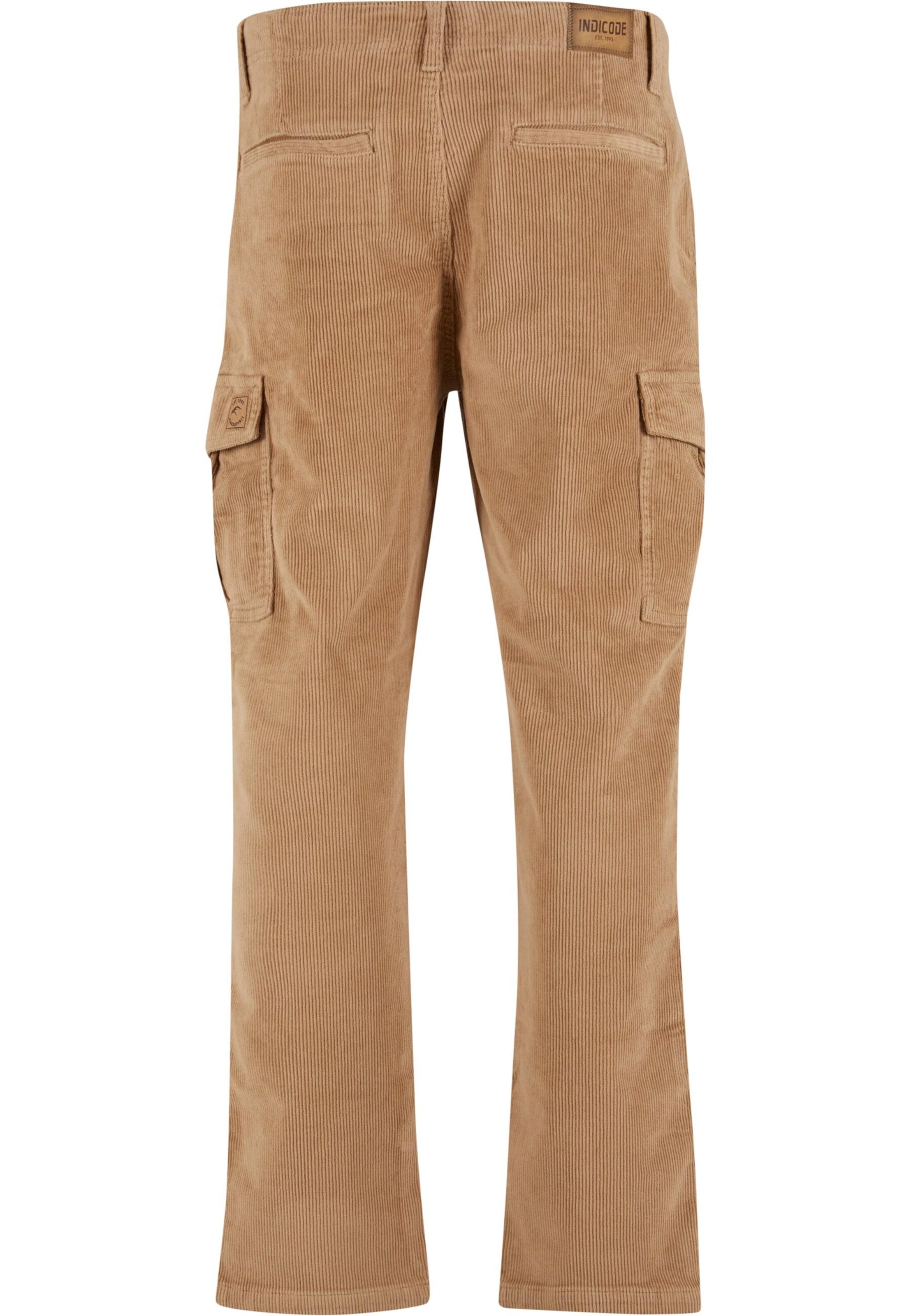INDICODE JEANS Regular Trousers 'Jamo' in Beige