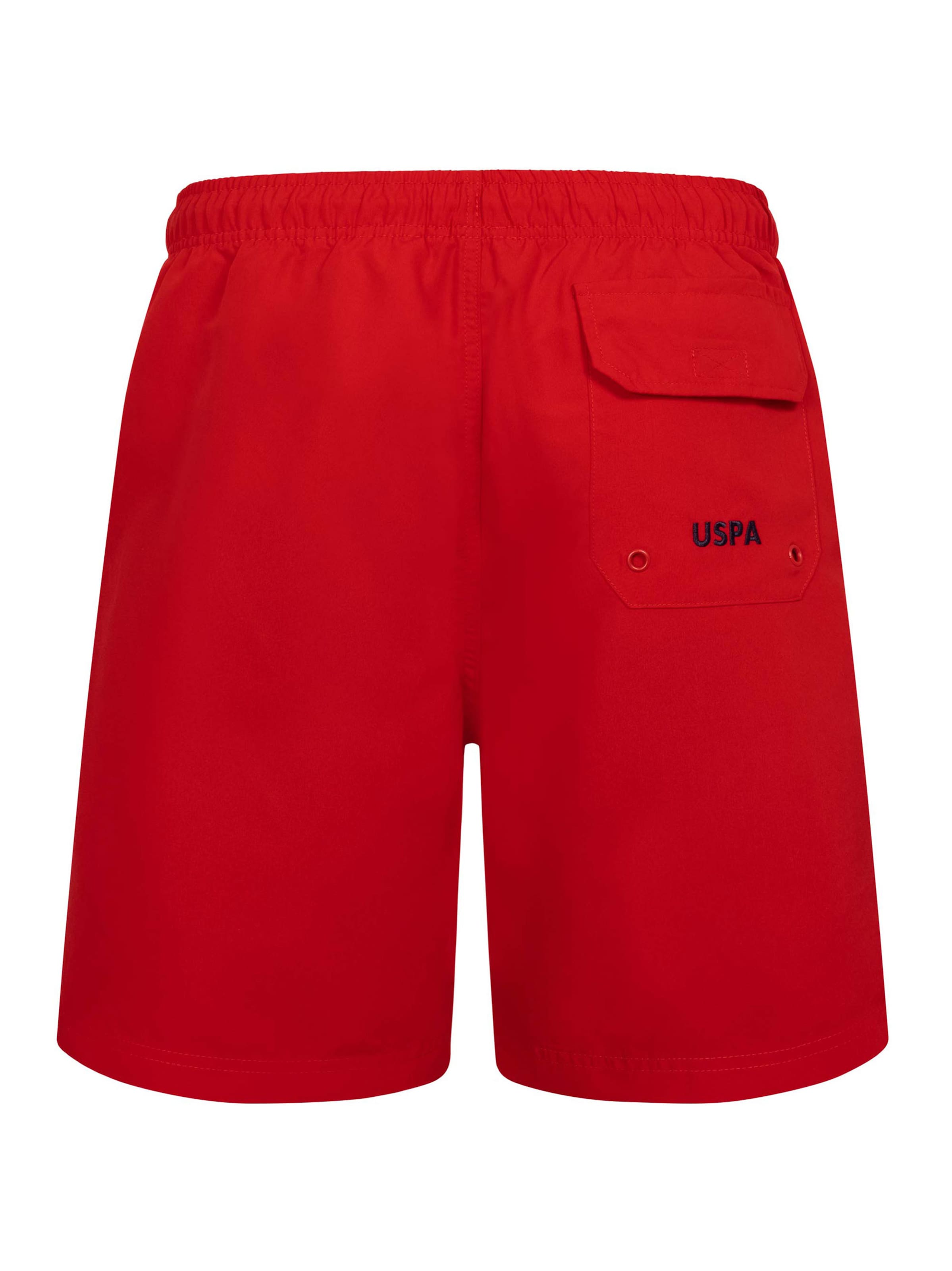 U.S. POLO ASSN. Regular Badeshorts in Rot