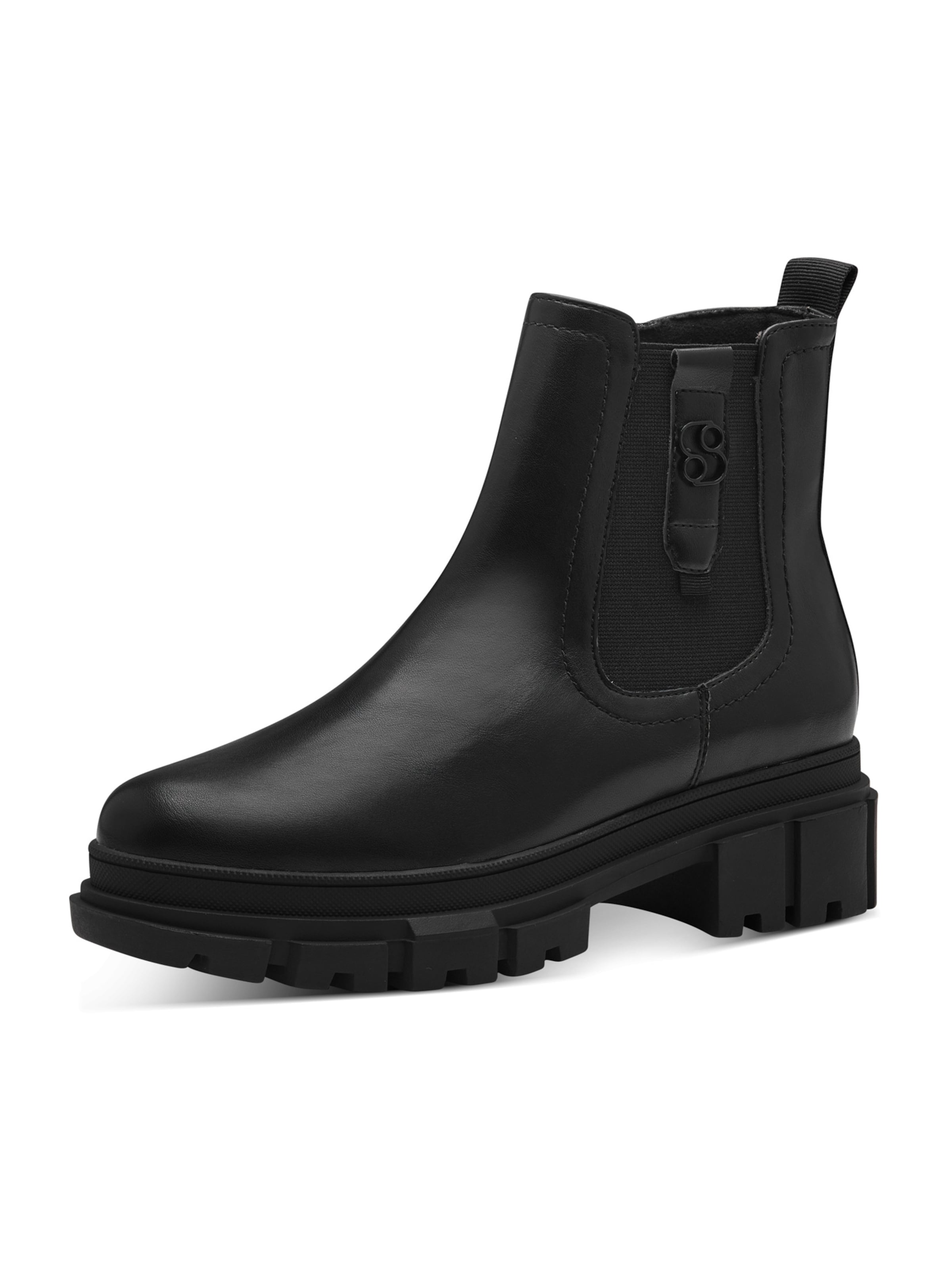 s.Oliver Chelsea boots in Black: front