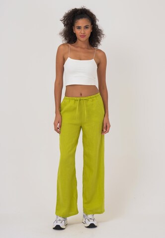 FRESHLIONS Wide leg Trousers 'Livia' in Green