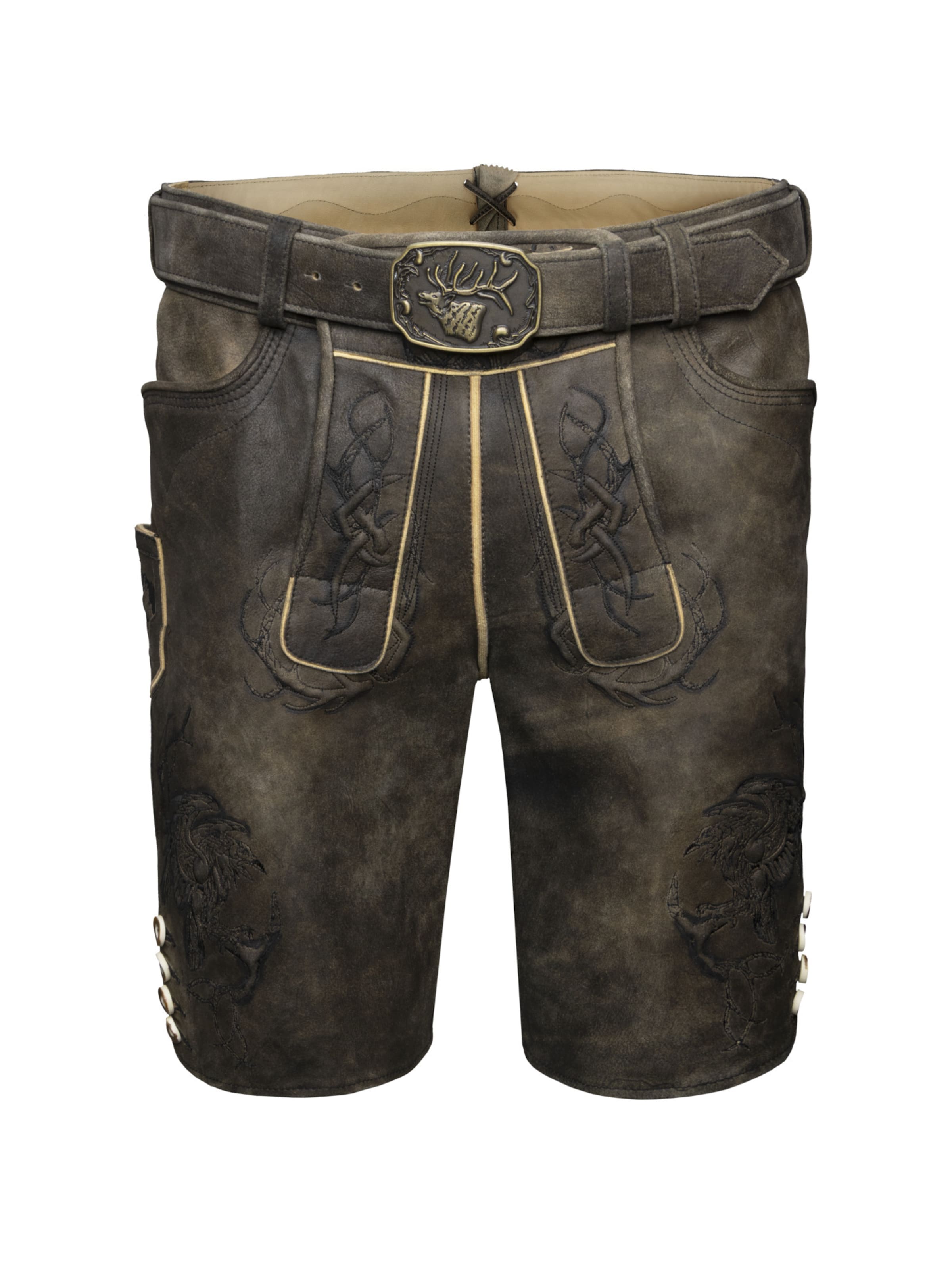 SPIETH & WENSKY - Regular Calças tradicionais 'Gorgon' em preto: frente