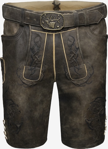 SPIETH & WENSKY - Regular Calças tradicionais 'Gorgon' em preto: frente