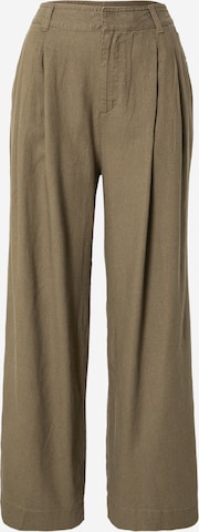 GAP Wide leg Pleat-front trousers in Green: front