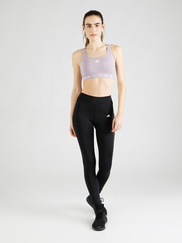 ADIDAS PERFORMANCE Bustier Sportmelltartók 'Powerreact Training Medium-support Techfit' - lila