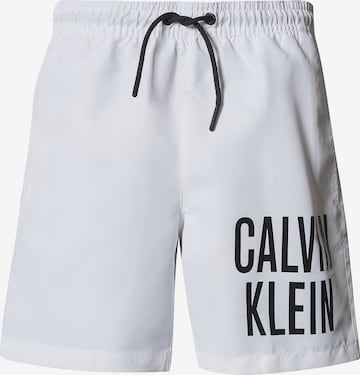 Calvin Klein Swimwear Board Shorts in White: front