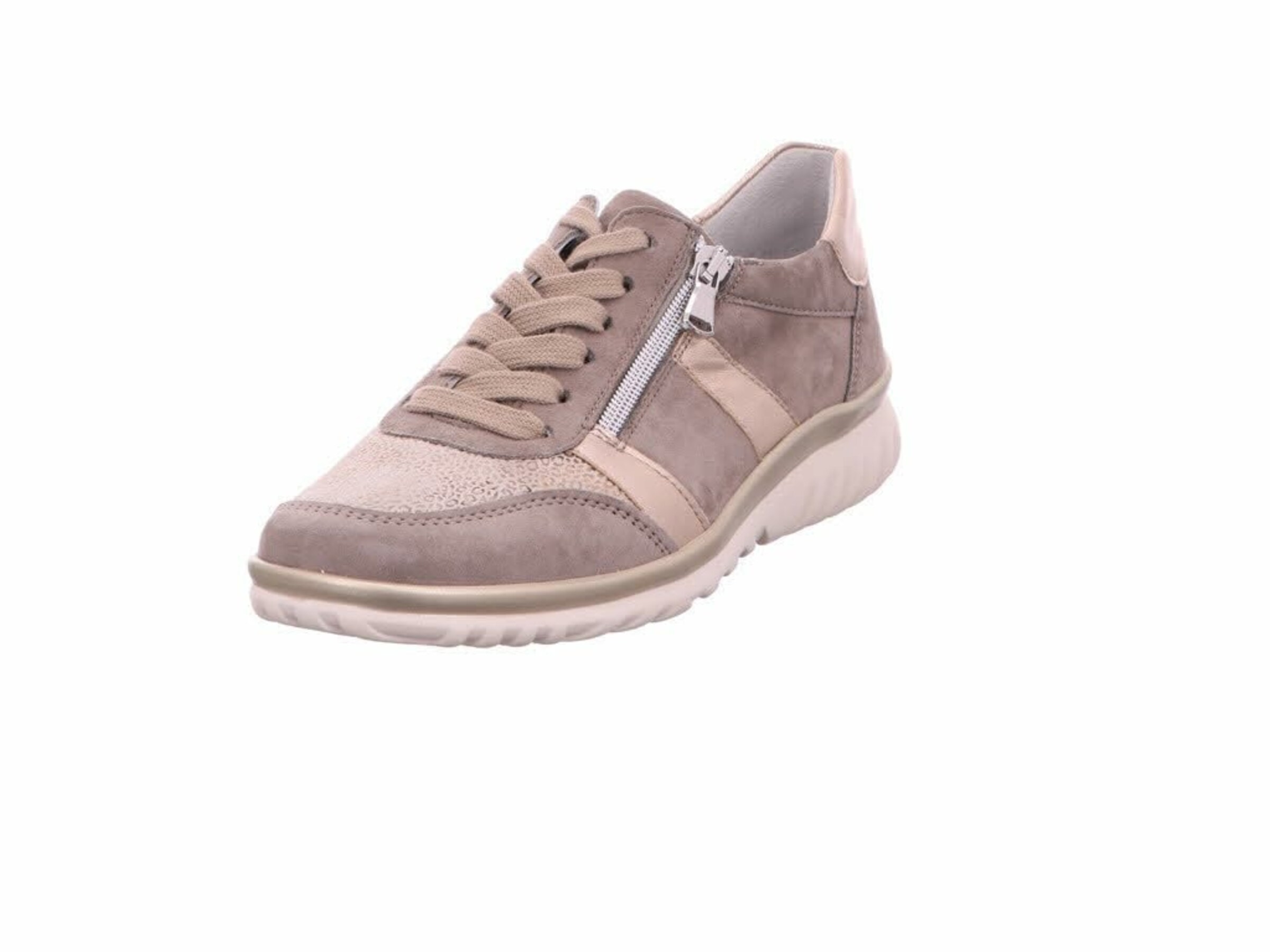 SEMLER Athletic lace-up shoe in Beige: front