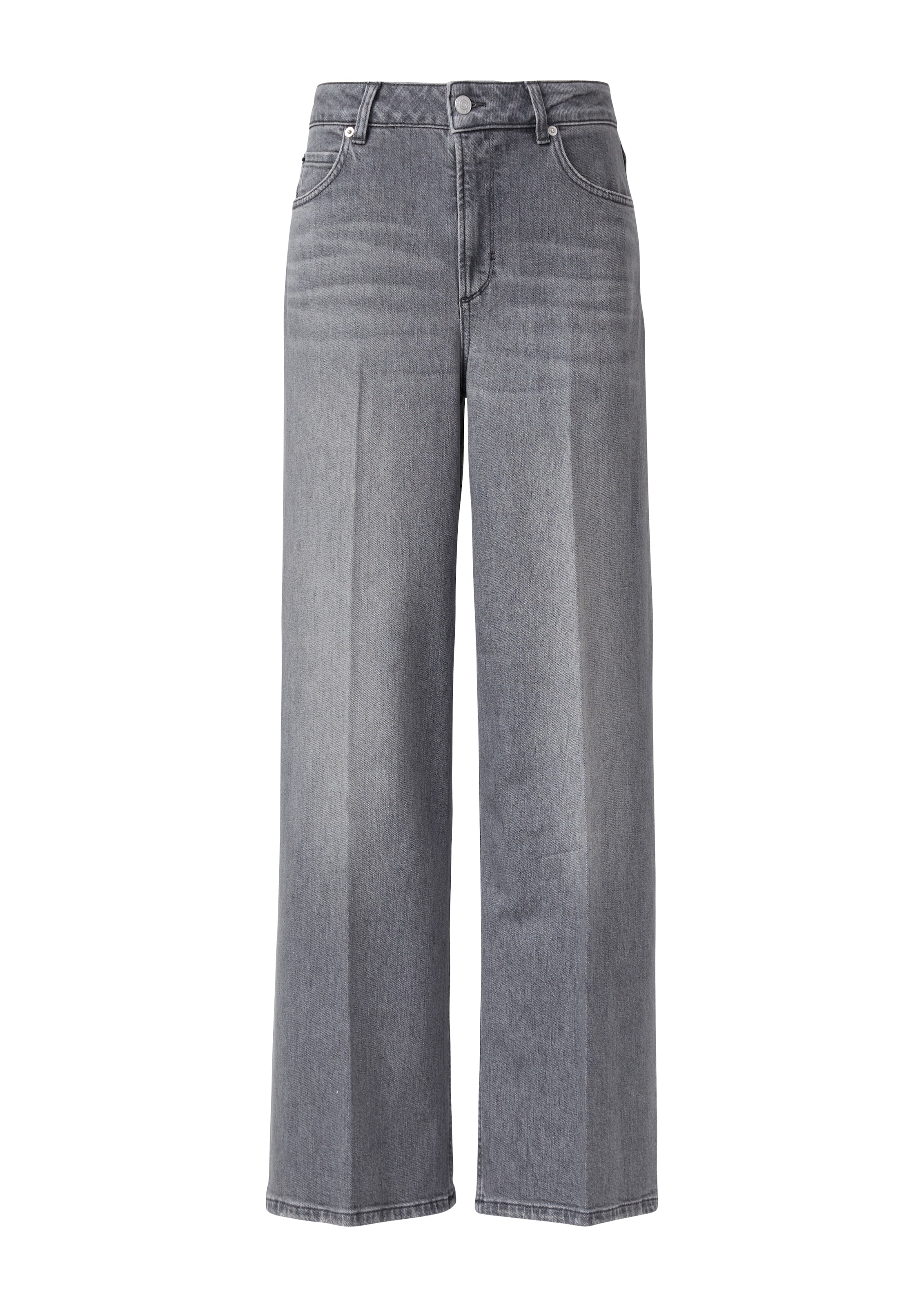 comma casual identity Wide leg Jeans in Grijs: voorkant