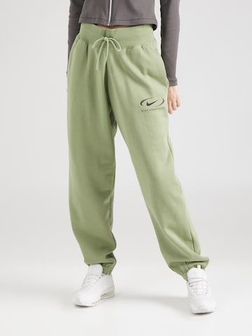 Nike Sportswear - Tapered Calças 'PHOENIX FLEECE' em verde: frente
