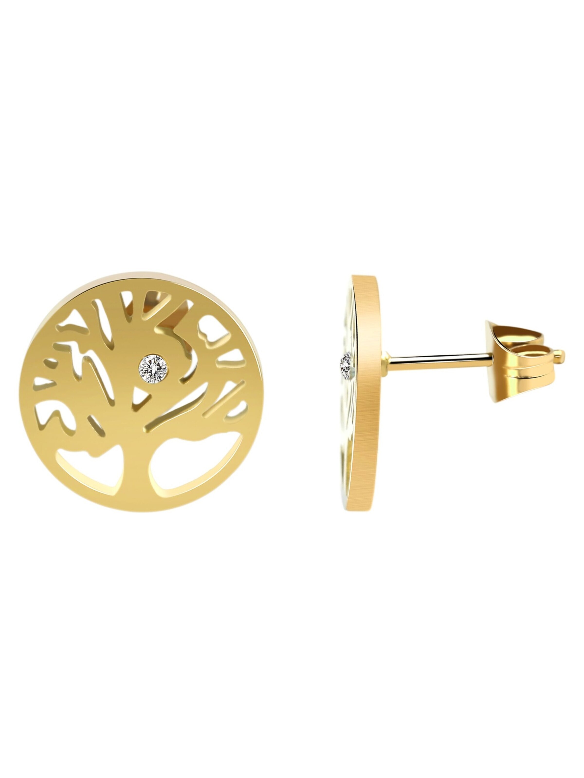Akzent Earrings 'Diyana, hautverträglich' in Gold