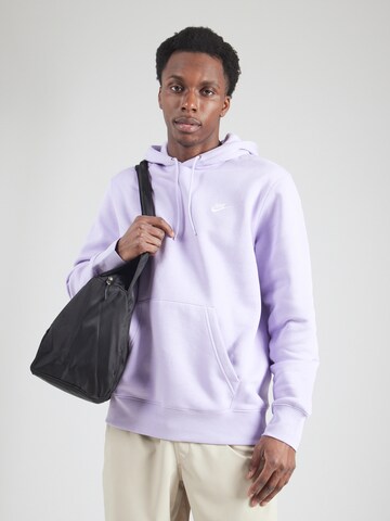 Nike Sportswear Tréning póló 'CLUB' - lila: elől