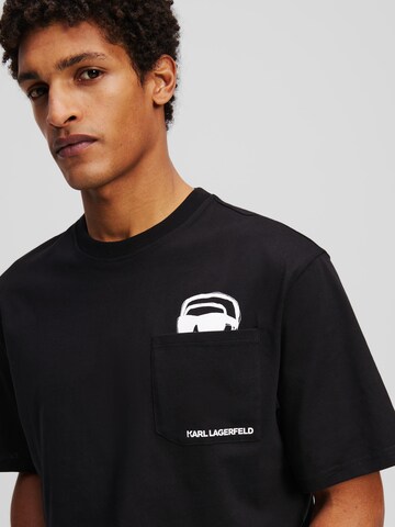 Maglietta 'Ikon Peek-A-Boo' di Karl Lagerfeld in nero