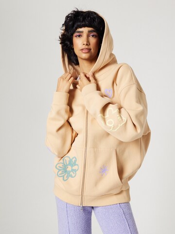 florence by mills exclusive for ABOUT YOU - Sudadera con cremallera 'Phoenix' en beige: frente