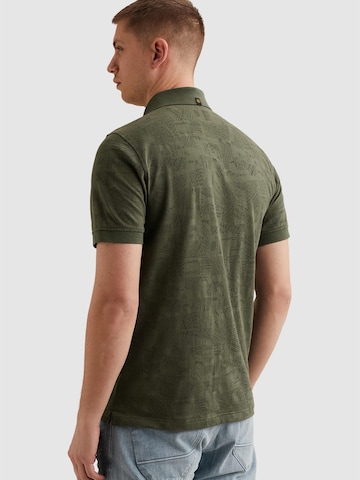 PME Legend T-shirt 'Polo shirt with allover jacquard pattern' i grön