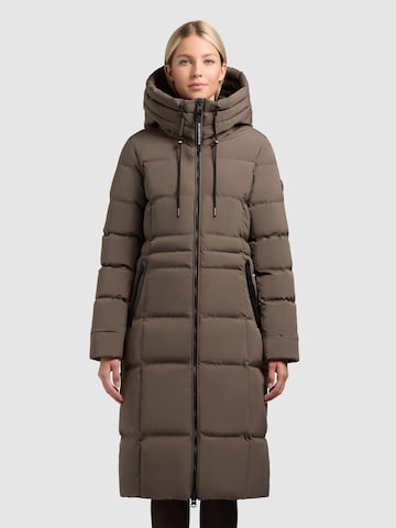 Manteau d’hiver khujo en marron : devant