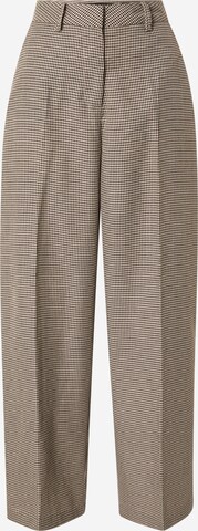 VERO MODA Loose fit Trousers with creases 'Troian' in Beige: front