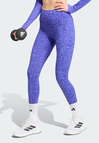 ADIDAS PERFORMANCE Skinny Fit Спортен панталон 'Optime PrimeLift' в лилав: отпред