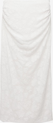 Pull&BearSuknja - bijela boja: prednji dio