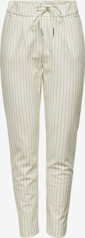 ONLY Slim fit Pleat-Front Pants 'Poptrash' in White