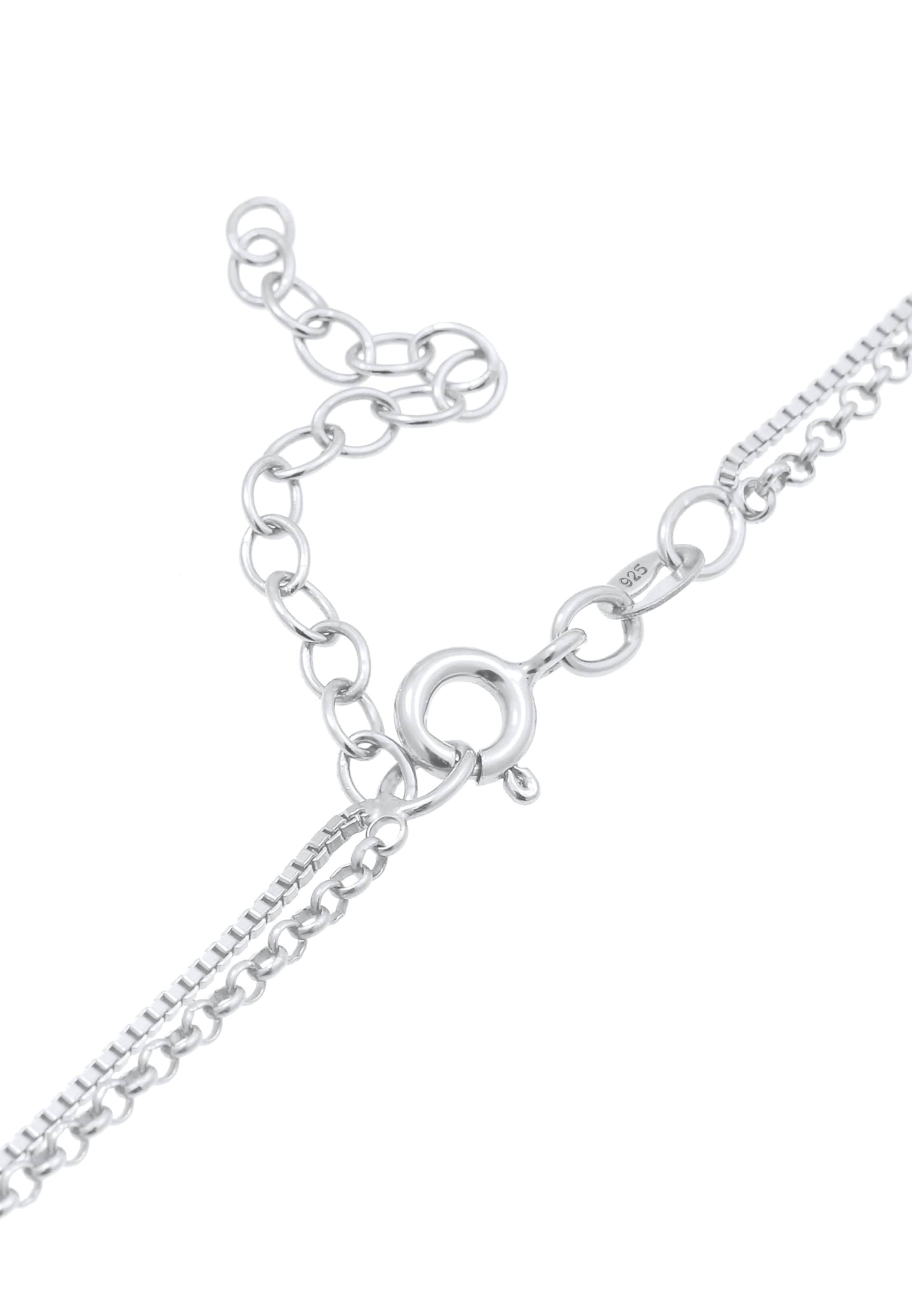 ELLI Halskette Geo, Layer in Silber