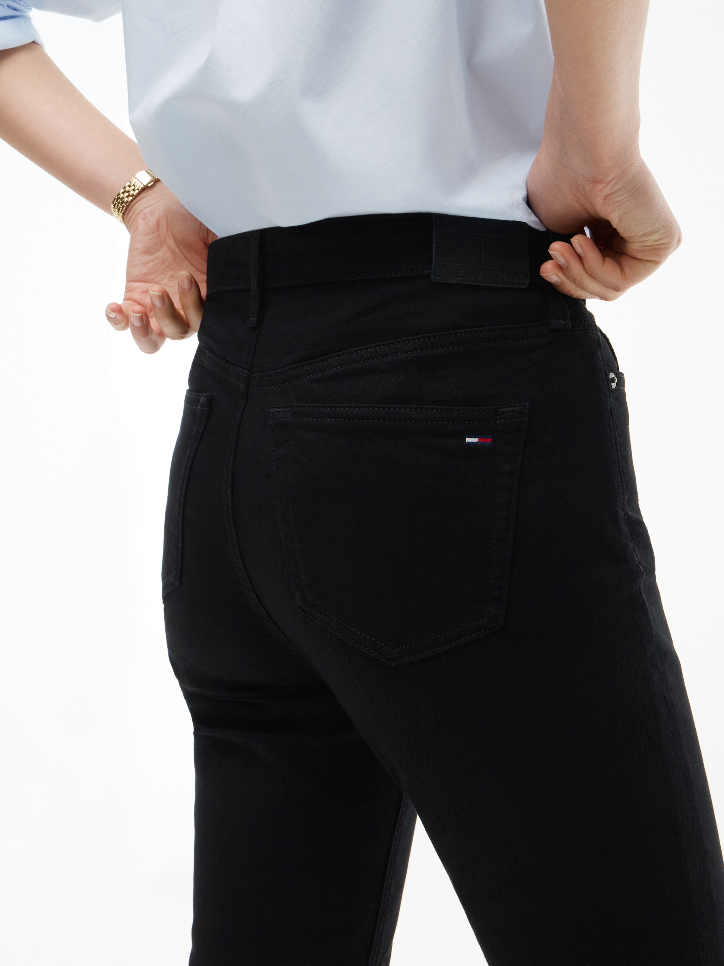 Tommy Jeans Skinny Kavbojke 'NORA' | modra barva