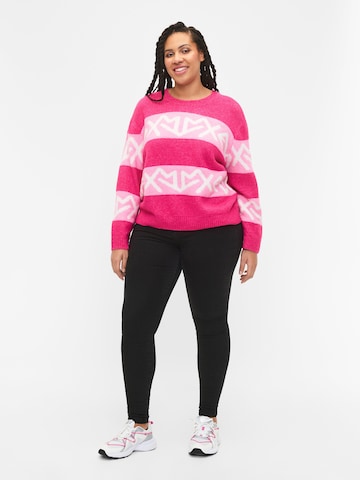 Zizzi Sweater 'MSISMO' in Pink