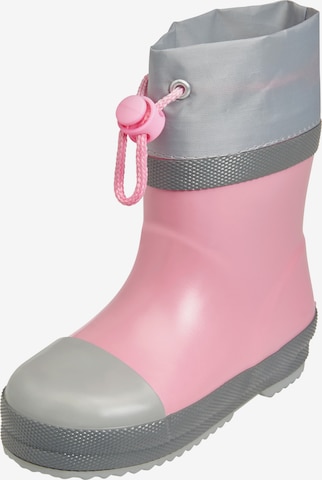 Bottes en caoutchouc PLAYSHOES en rose : devant