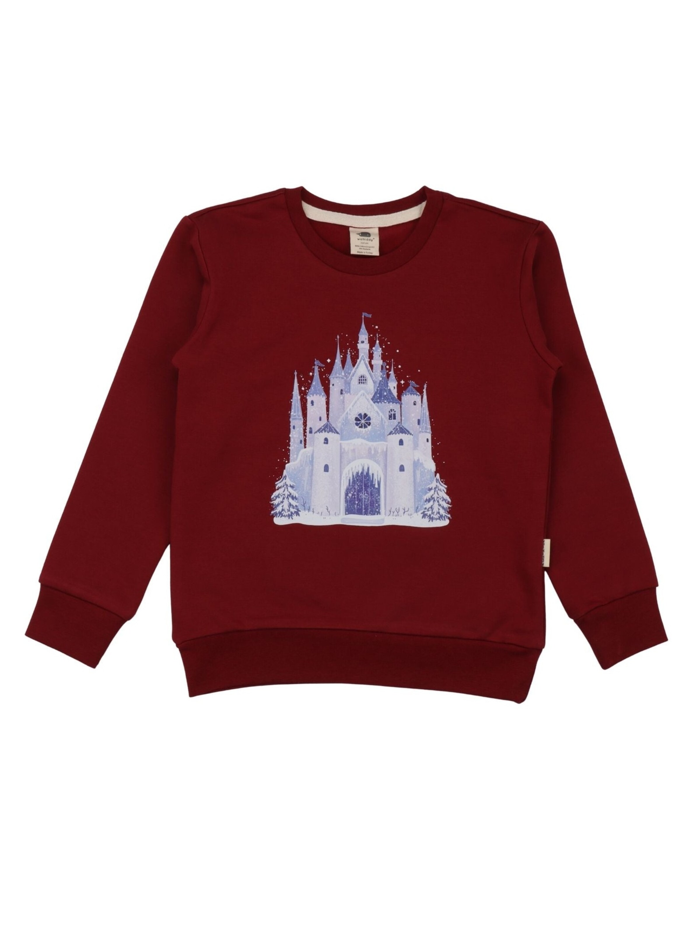 Walkiddy Sweatshirt 'Walkiddy - Unifarbe Sweatshirt' in 98 in Dark red, Item view