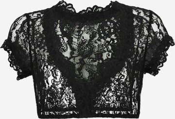 Blouse folklorique 'Carina' Krüger Madl en noir : devant