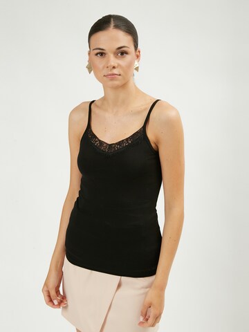 Influencer Top in Black: front