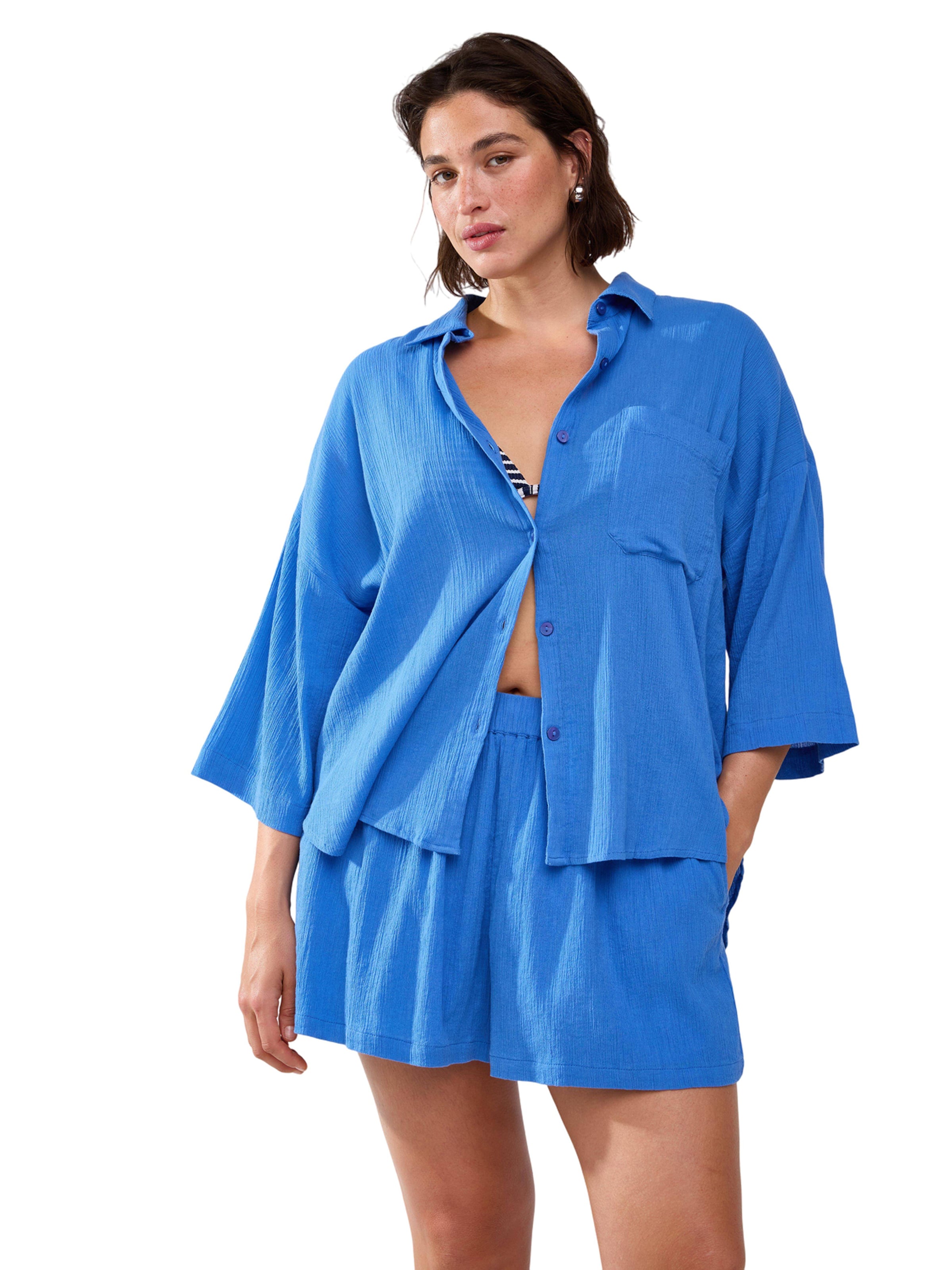 Lindex Bluse 'Amina' in Blau: Vorderseite