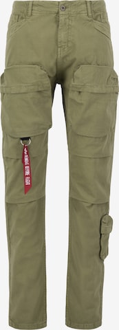 ALPHA INDUSTRIES - Calças cargo em verde: frente