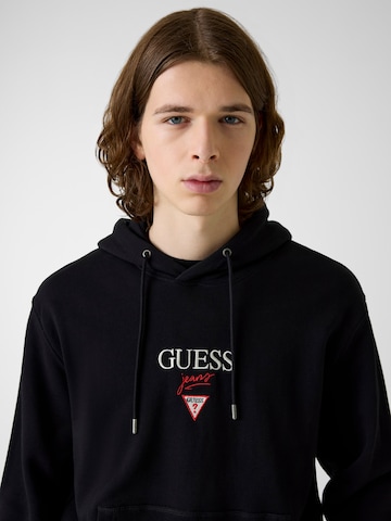 GUESS JEANS Mikina 'BAKER' – černá