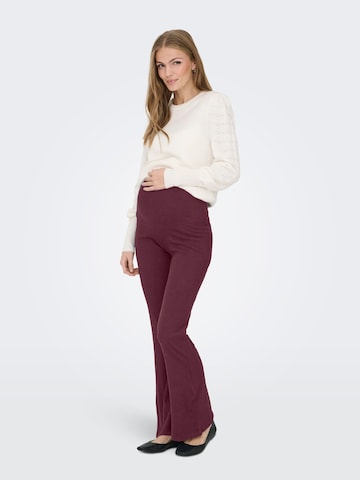 Only Maternity Regular Broek 'OLMHALLE' in Rood: voorkant