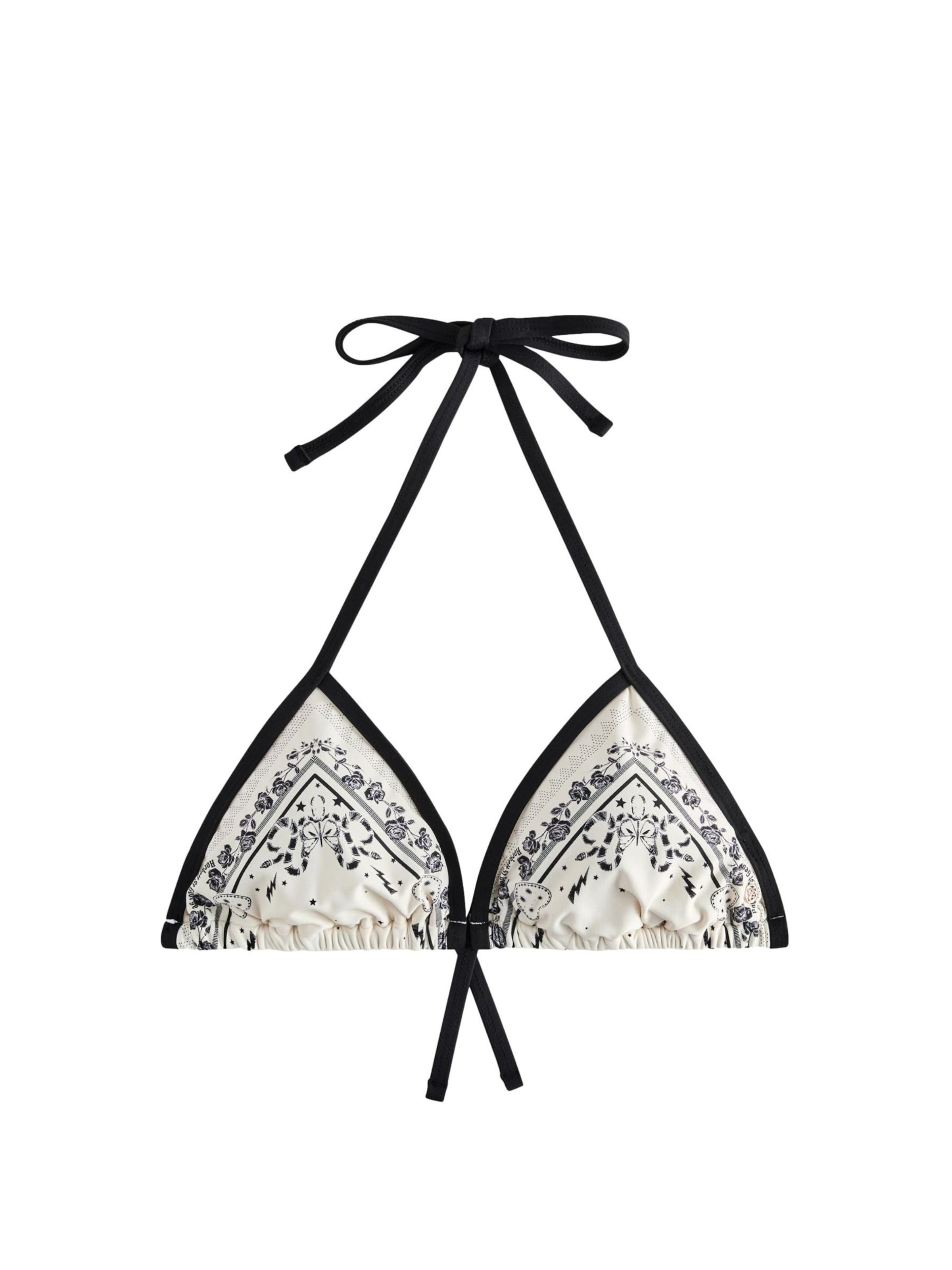 Rockett St George Triangel Bikinitop in Schwarz: Vorderseite