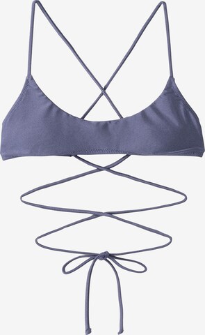 Bershka Bustier Bikini felső - kék: elől