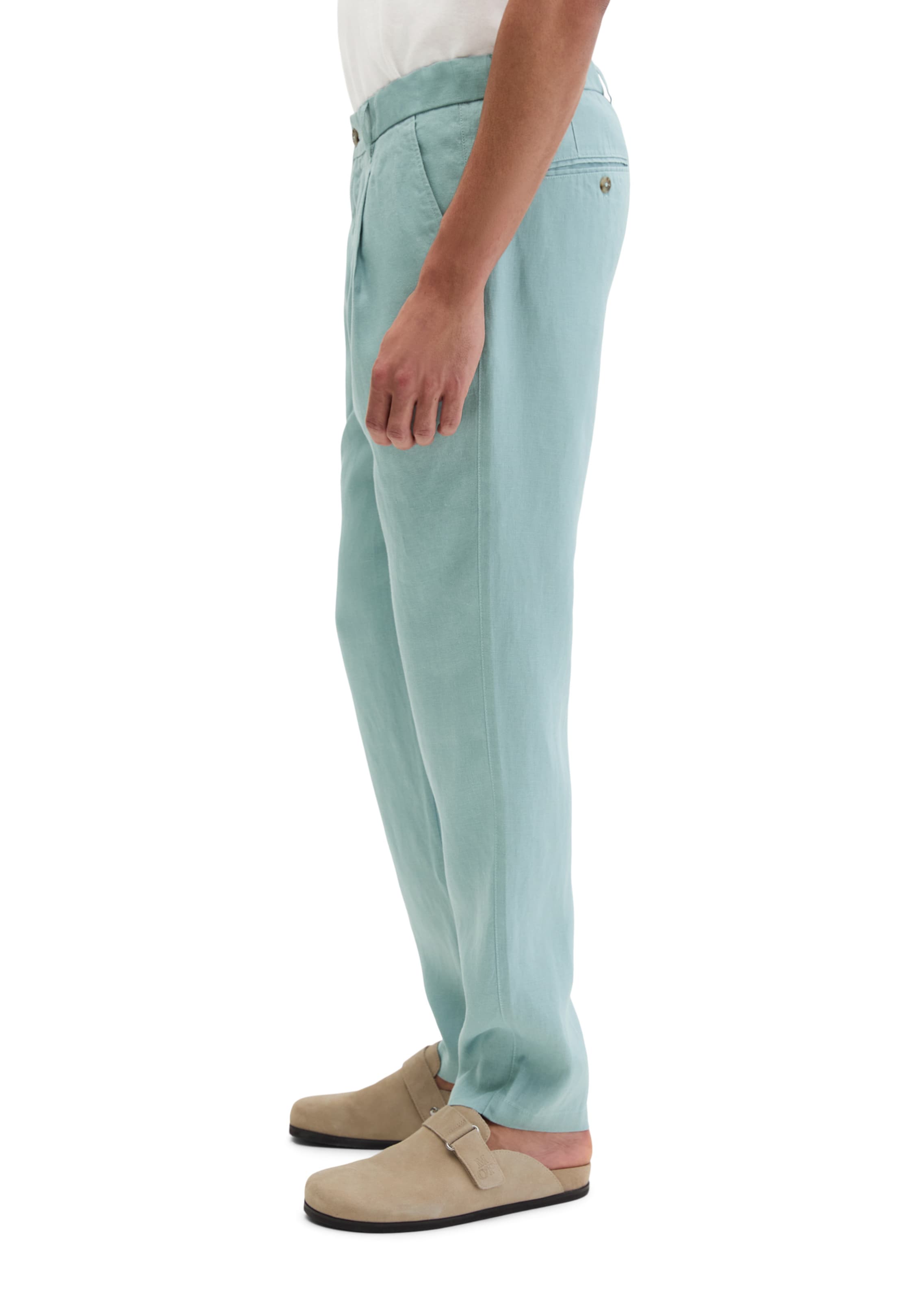 Effilé Pantalon à plis 'Osby' Marc O'Polo en vert