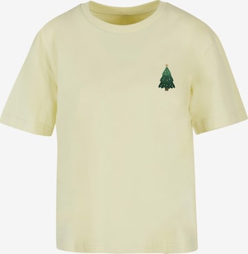 T-shirt 'Christmas Holly Jolly Mood' Merchcode en jaune : devant