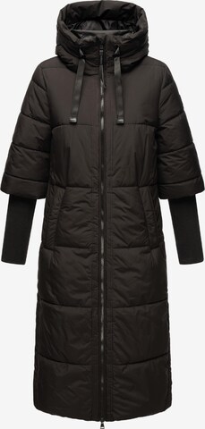 NAVAHOO Winter Coat 'Ciao Miau XIV' in Black: front