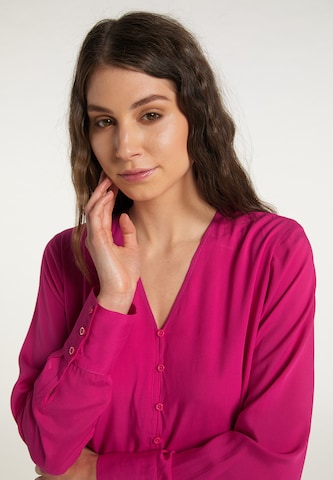 Robe-chemise IZIA en rose