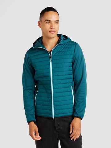 JACK & JONES - Ajuste regular Chaqueta de entretiempo en verde: frente