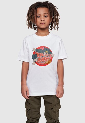ABSOLUTE CULT Shirt 'Tom and Jerry - Classic Catch' in White: front