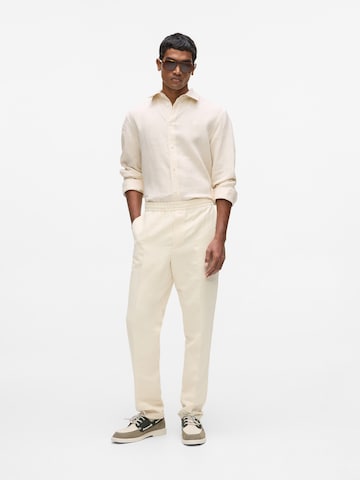 Karl Lagerfeld Regular Trousers with creases in Beige: front