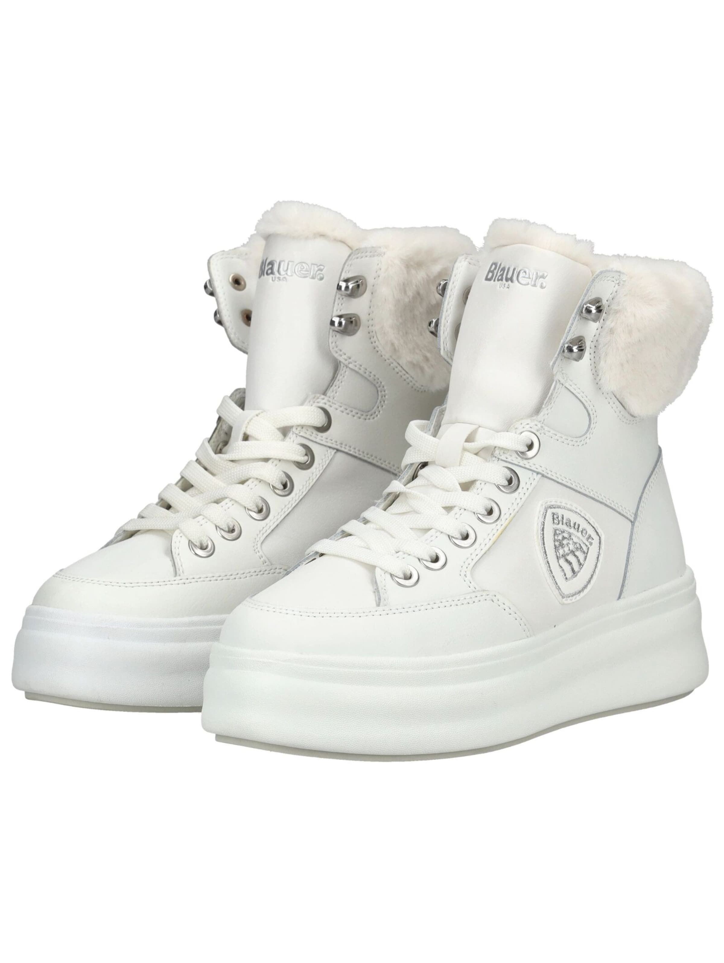 Stivaletto stringato di Blauer.USA in bianco