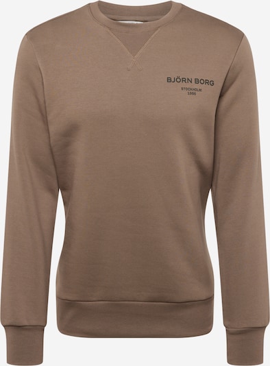 BJÖRN BORG Sportsweatshirt 'ESSENTIAL' in de kleur Bruin / Zwart, Productweergave