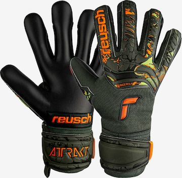 REUSCH Torwarthandschuhe 'Attrakt Grip Evolution Finger Support' in Schwarz: predná strana