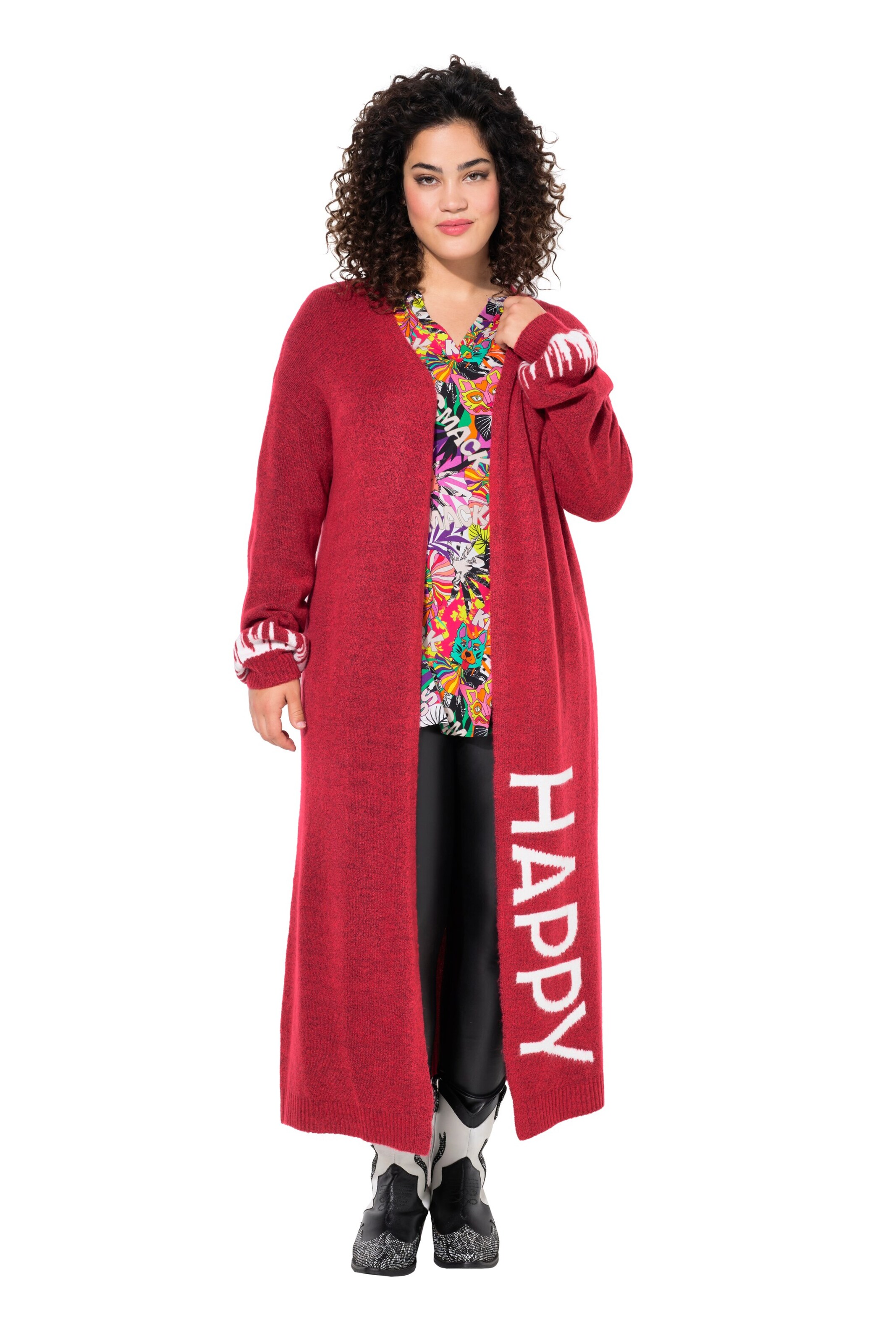 Angel of Style Gebreid vest in Rood: voorkant