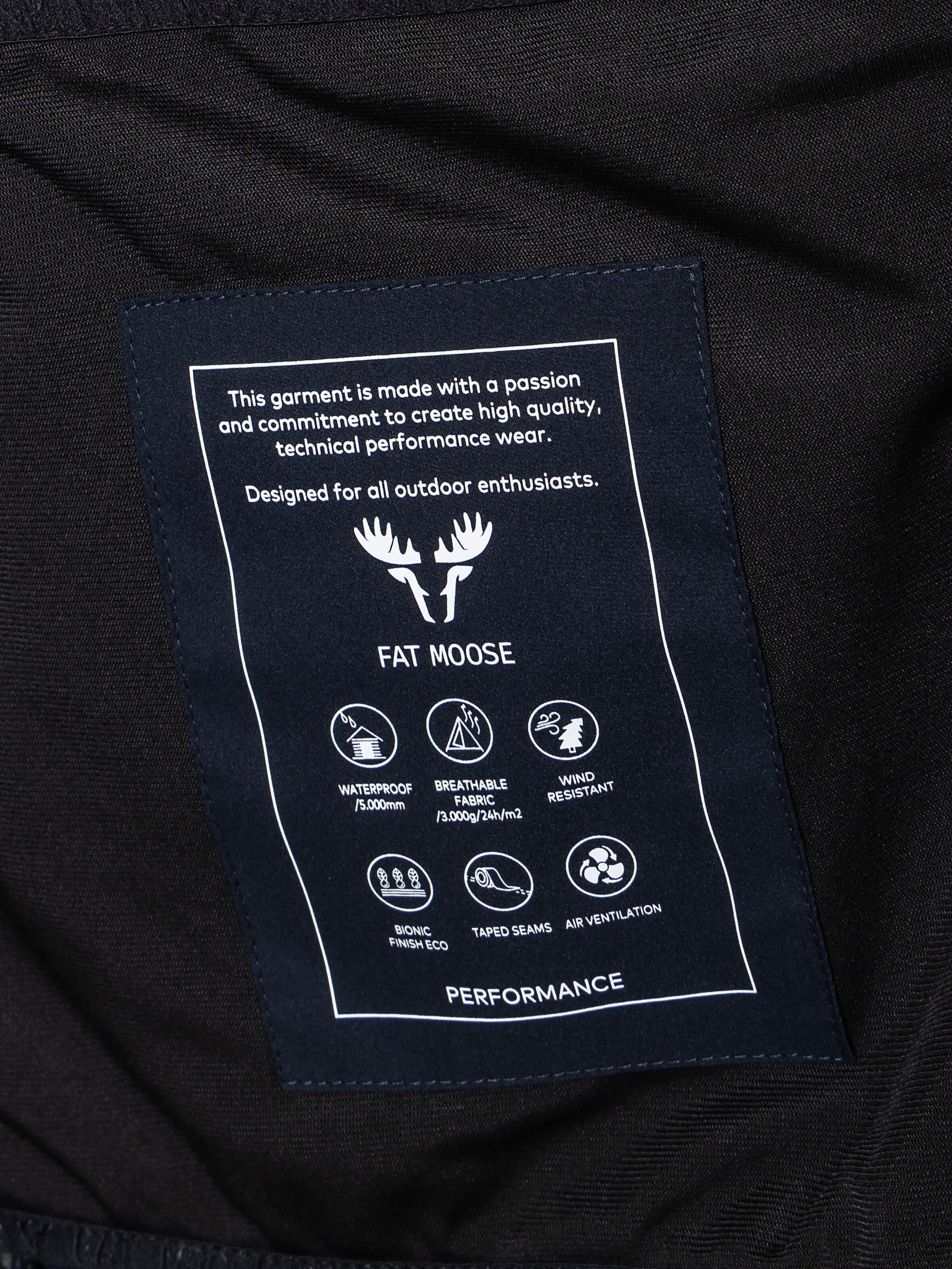 Fat Moose Winterjacke 'Sky Shell' in Schwarz